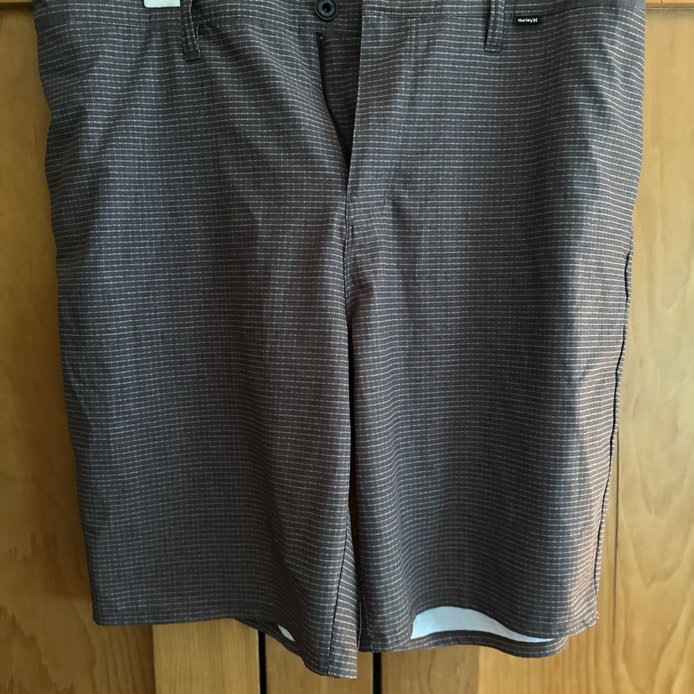 Hurley Men's Brown Patterned Flat Front Shorts